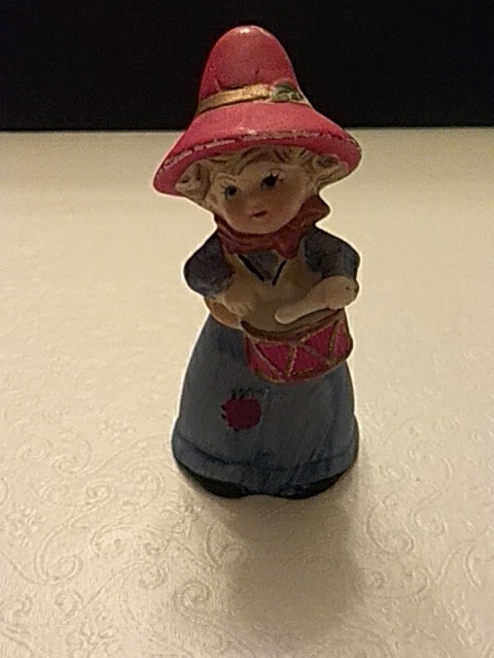 Jasco Merri-Bells Girl Drummer Figurine Vintage 1978